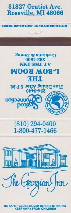 Georgian Inn (Days Inn & Suites, Best Western) - Matchbook (newer photo)